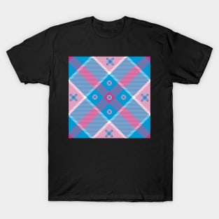 A Tartan pattern in blue, pink, red and white - go crazy with it! T-Shirt